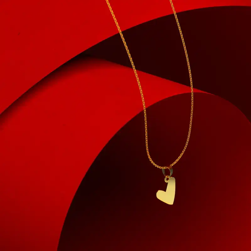 گردنبند طلا 18 عیار زنانه مدوپد مدل قلب کد E1050