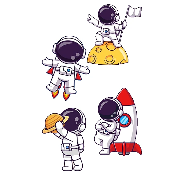 استیکر پارچه و لباس پاد آفرین طرح فضانورد کد 5154