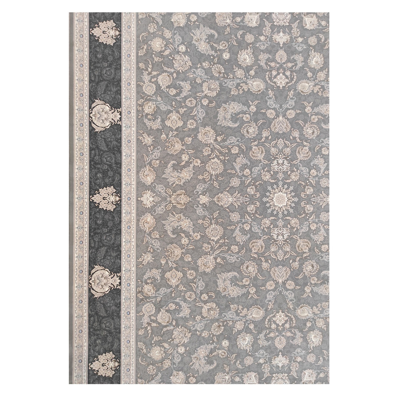 فرش ماشینی 1200 شانه فرش توس مشهد زمینه فیلی حاشیه طوسی مدل 1225