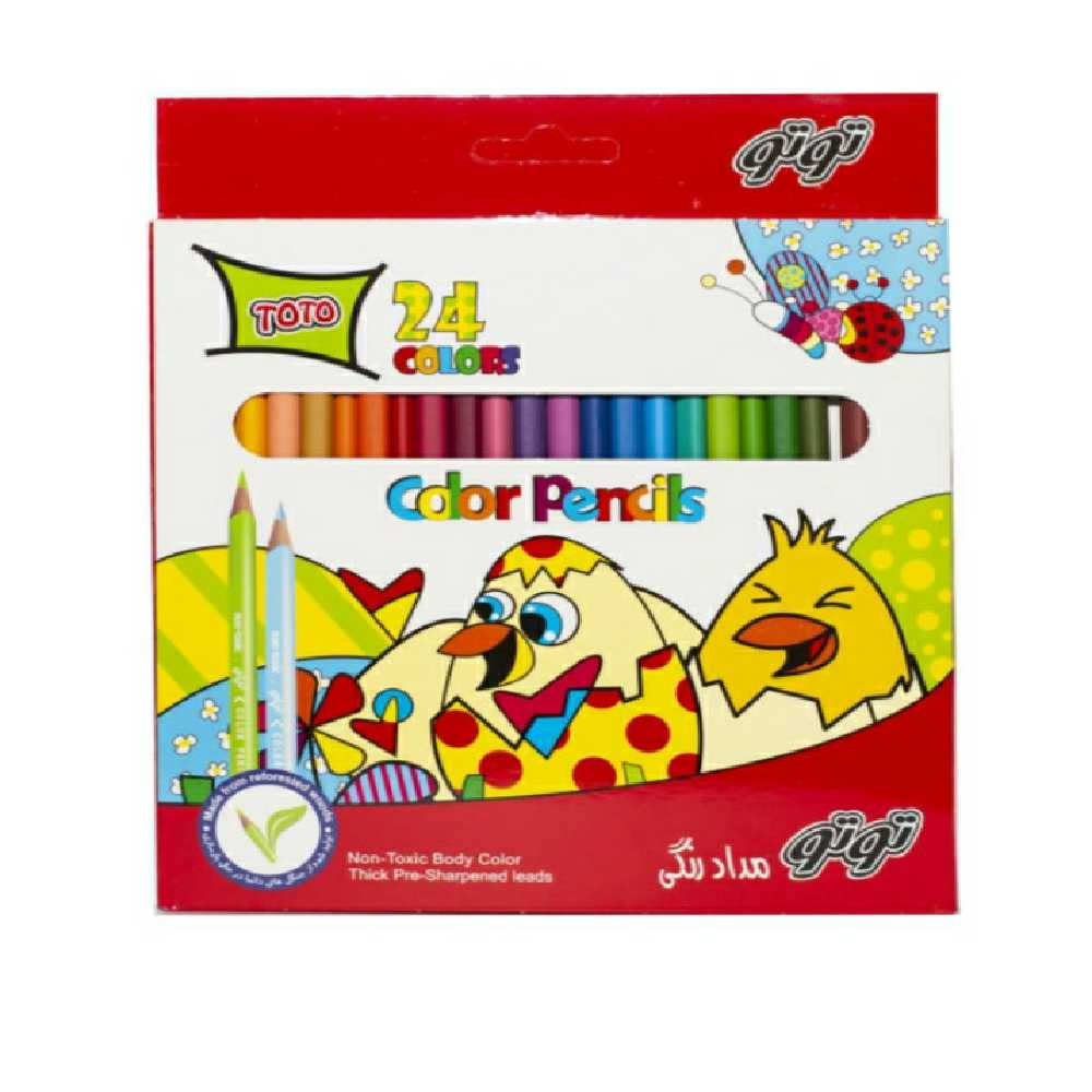 مداد رنگی 24 رنگ توتو کد 051