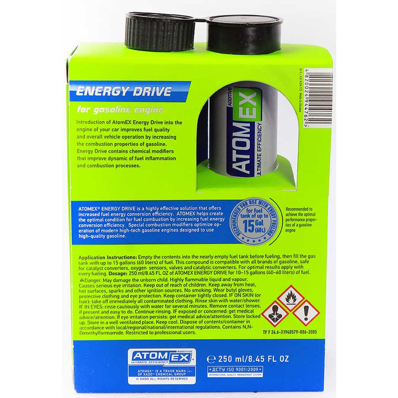 اکتان بوستر و مکمل سوخت زادو مدل Energy New حجم 250 میلی لیتر