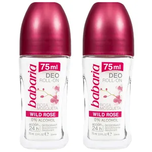 رول ضد تعریق زنانه باباریا مدل Wild Rose حجم 75 میلی لیتر بسته 2 عددی