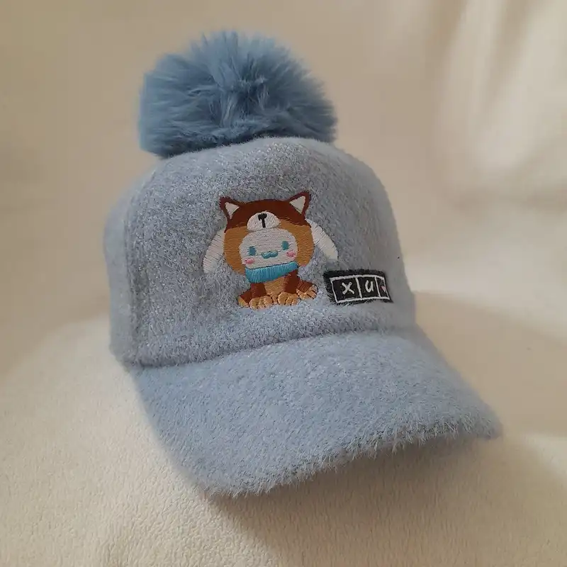 کلاه کپ بچگانه مدل پوم دار p12