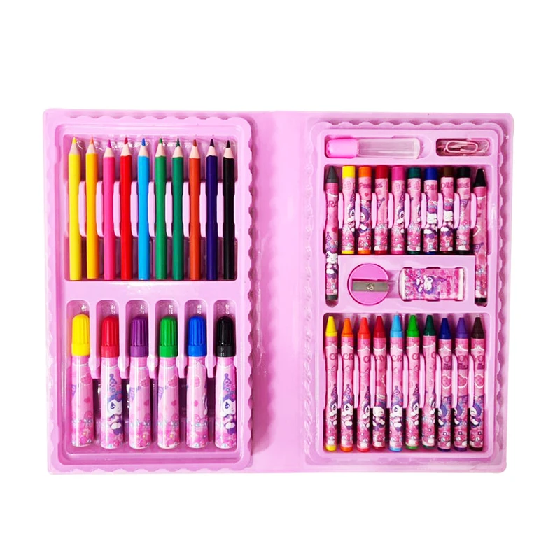 بسته لوازم تحریر مدل کرومی عروسکی مجموعه 48 عددی کد 30