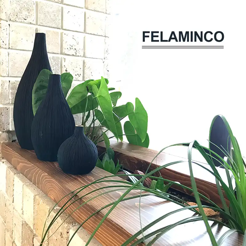 گلدان دکوری مدل فلامینگو مجموعه 3 عددی