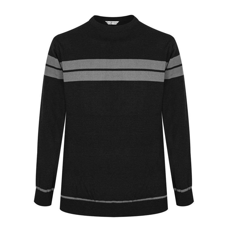 پلیور یقه گرد مردانه مدل حاشیه خطی کد 42