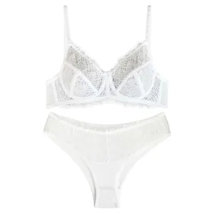 ست سوتین و شورت زنانه نوشه پوش مدل گیپور کد 88501