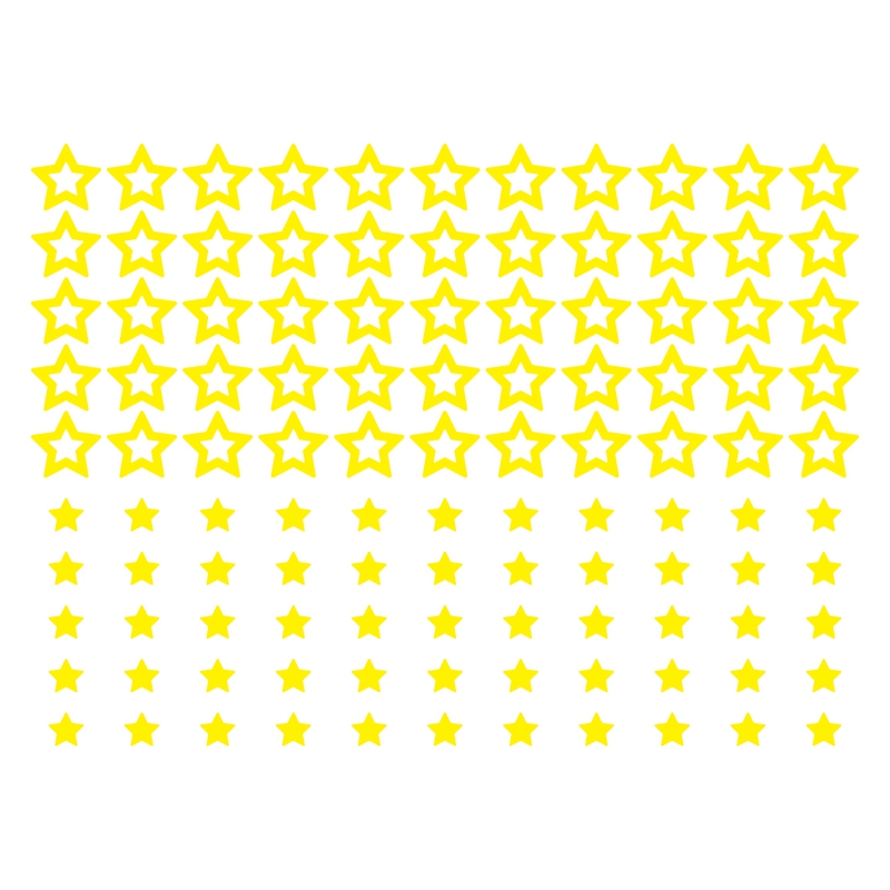 استیکر کالامیکس مدل ستاره طلایی مجموعه 110 عددی