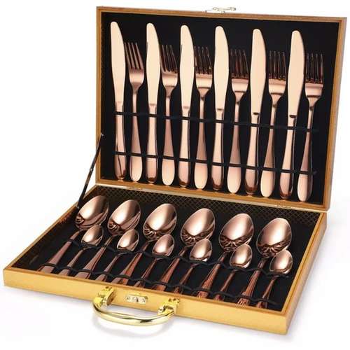 سرویس قاشق، کارد و چنگال 24 پارچه مدل RoseG001