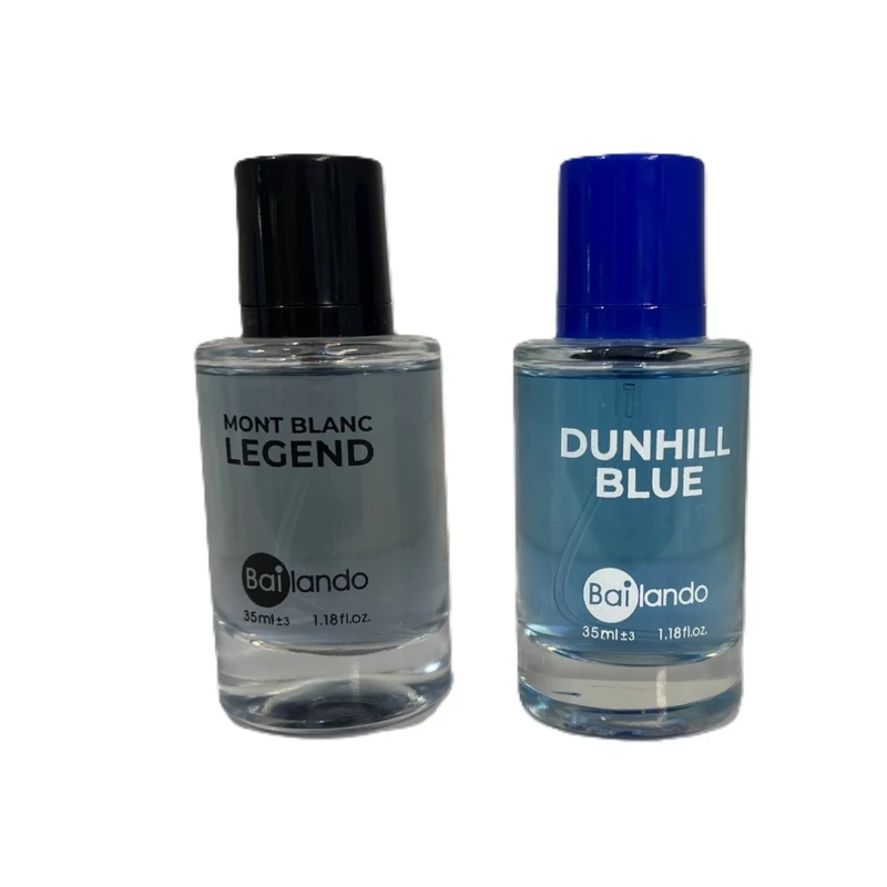 عطر جیبی مردانه بایلندو مدل دانهیل دیزایر بلو با رایحه خنک و دریایی حجم 35 میلی‌لیتر به همراه عطر جیبی مردانه بایلندو مدل لجند مونت بلان با رایحه خنک و شرقی حجم 35 میلی‌لیتر