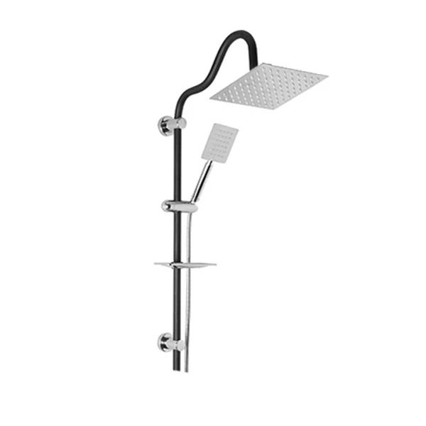 دوش حمام شیرآلات آریس صنعت مدل رایان استیل 20*20 مربع N1