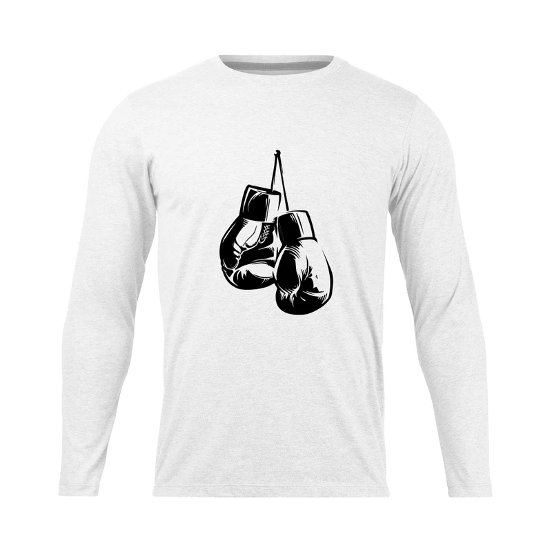 تی شرت آستین بلند مردانه مدل  boxing_NC1_0485 رنگ سفید