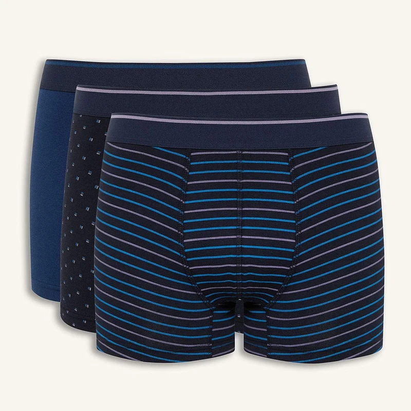 شورت باکسر مردانه دفکتو مدل DEF-657 بسته 3 عددی