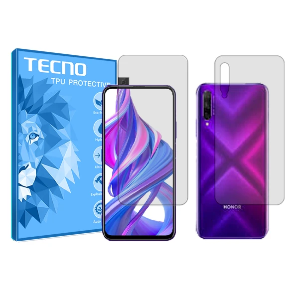 محافظ صفحه نمایش شفاف تکنو مدل HyGEL مناسب برای گوشی موبایل آنر 9X Pro به همراه محافظ پشت گوشی