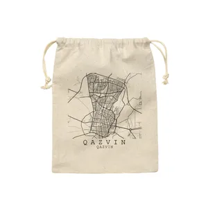 کیسه نان و سبزی ترمه طراحان ایده مدل نقشه شهر قزوین کد map0510 - S سایز 19x19 سانتی متر
