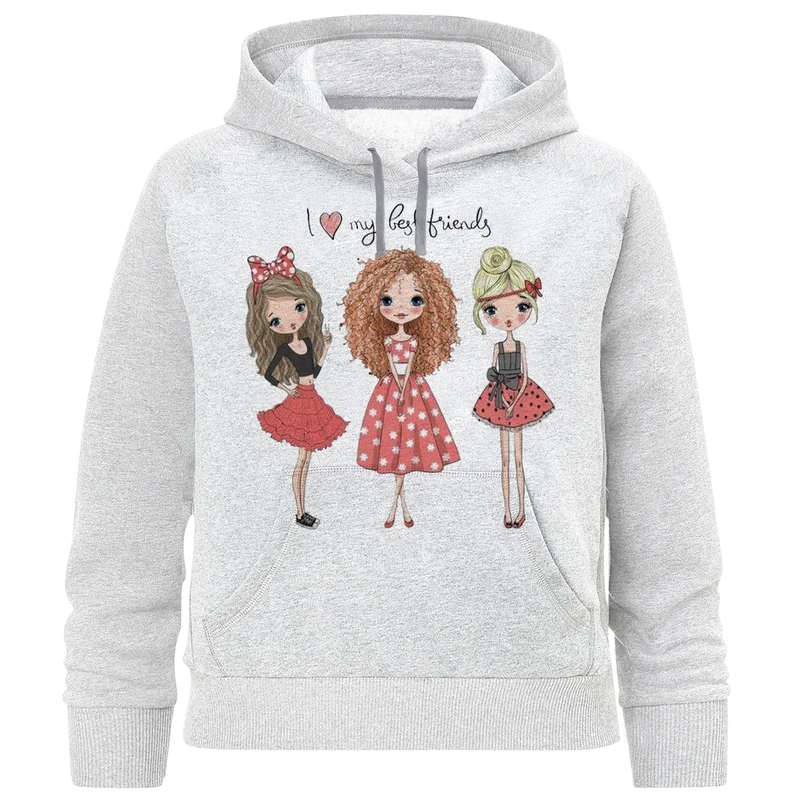 هودی دخترانه طرح بهترین دوست کد F541
