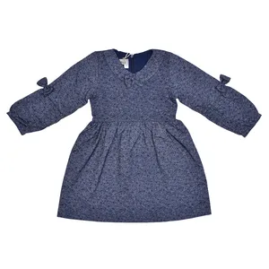 پیراهن دخترانه مدل پاییزه کد 210 رنگ سرمه ای