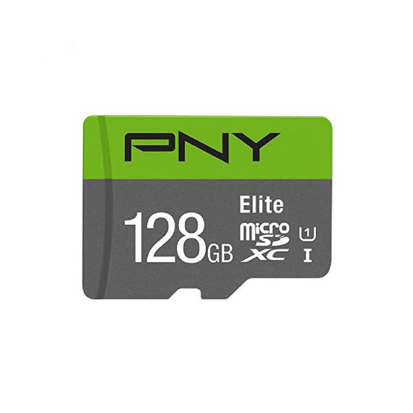 کارت حافظه microSDXC پی ان وای مدل Elite کلاس 10 استاندارد UHS-I U1 سرعت 100MBps ظرفیت 128 گیگابایت به همراه آداپتور SD
