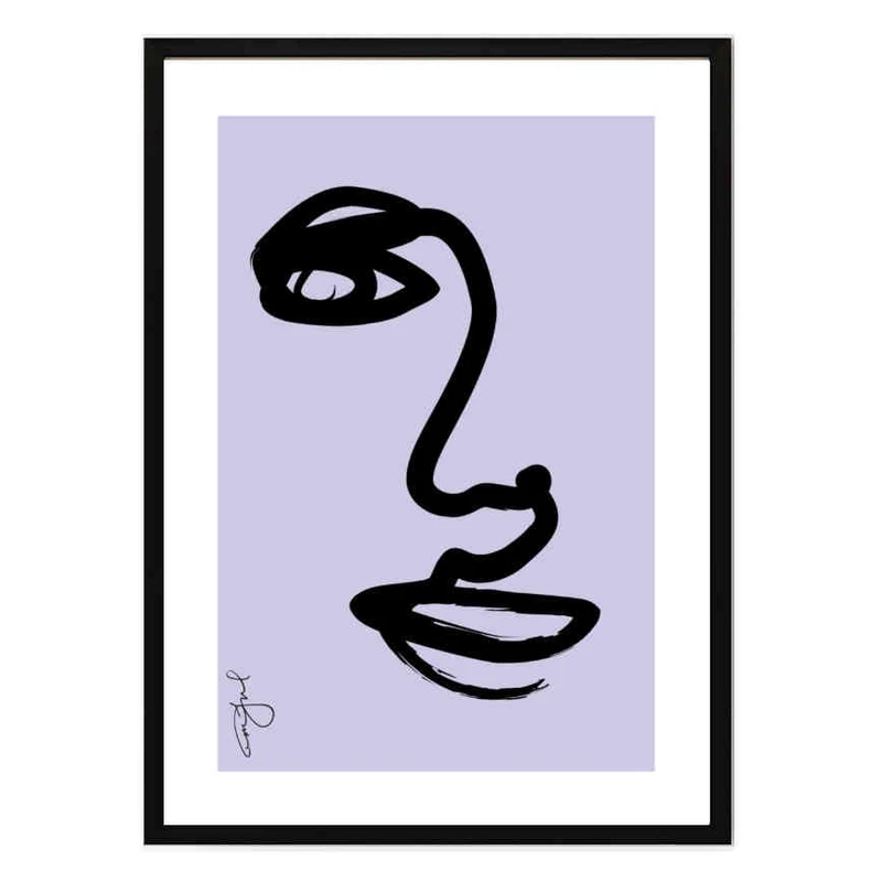 تابلو مدل Purple art face کد 248901987