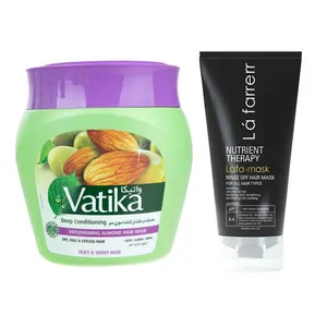 ماسک مو واتیکا مدل Replenishing Almond حجم 500 میلی لیتر به همراه ماسک مو مغذی و تقویت کننده لافارر مدل روغن نارگیل حجم 200 میلی لیتر