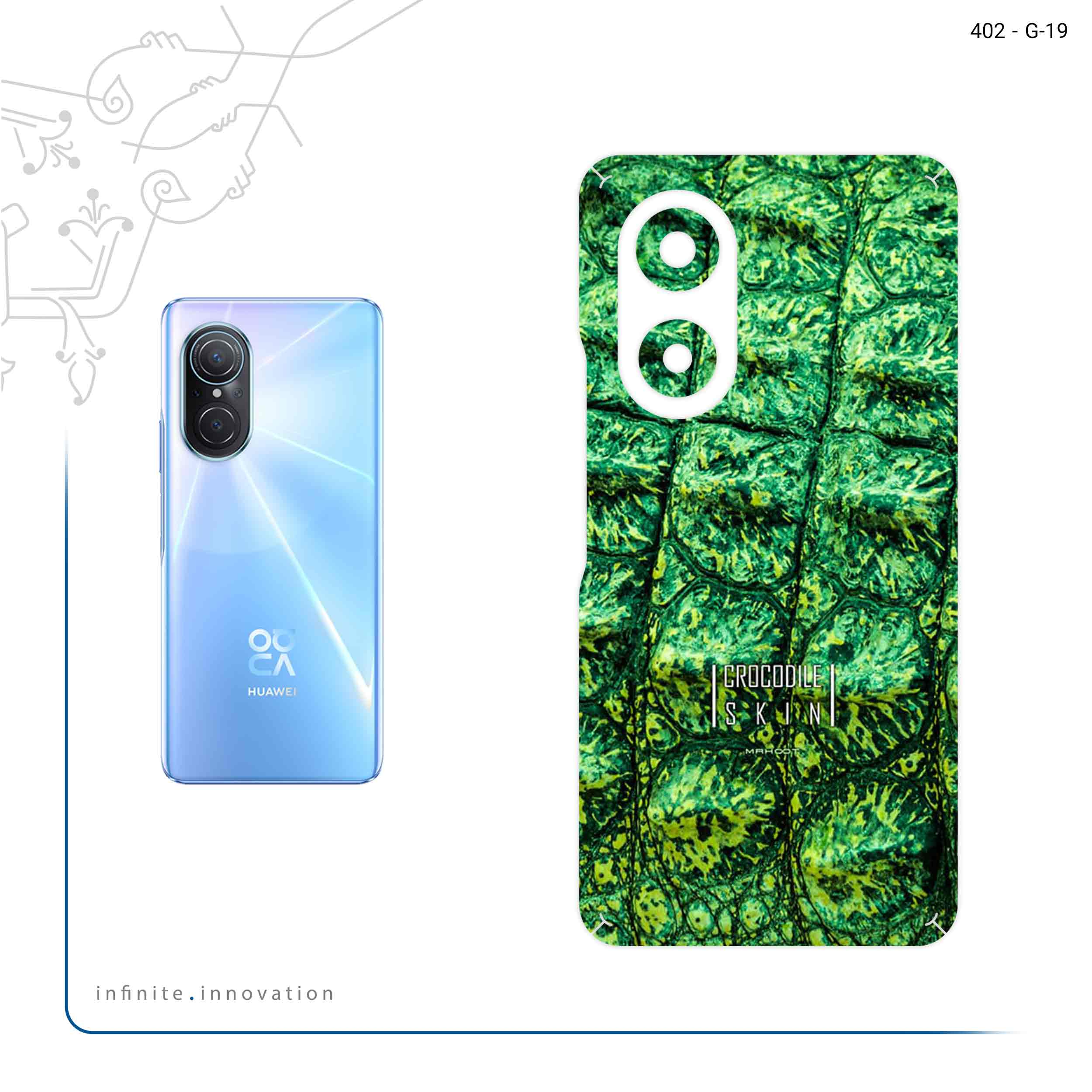 برچسب پوششی ماهوت مدل Crocodile Skin مناسب برای گوشی موبایل هوآوی Nova 9 SE