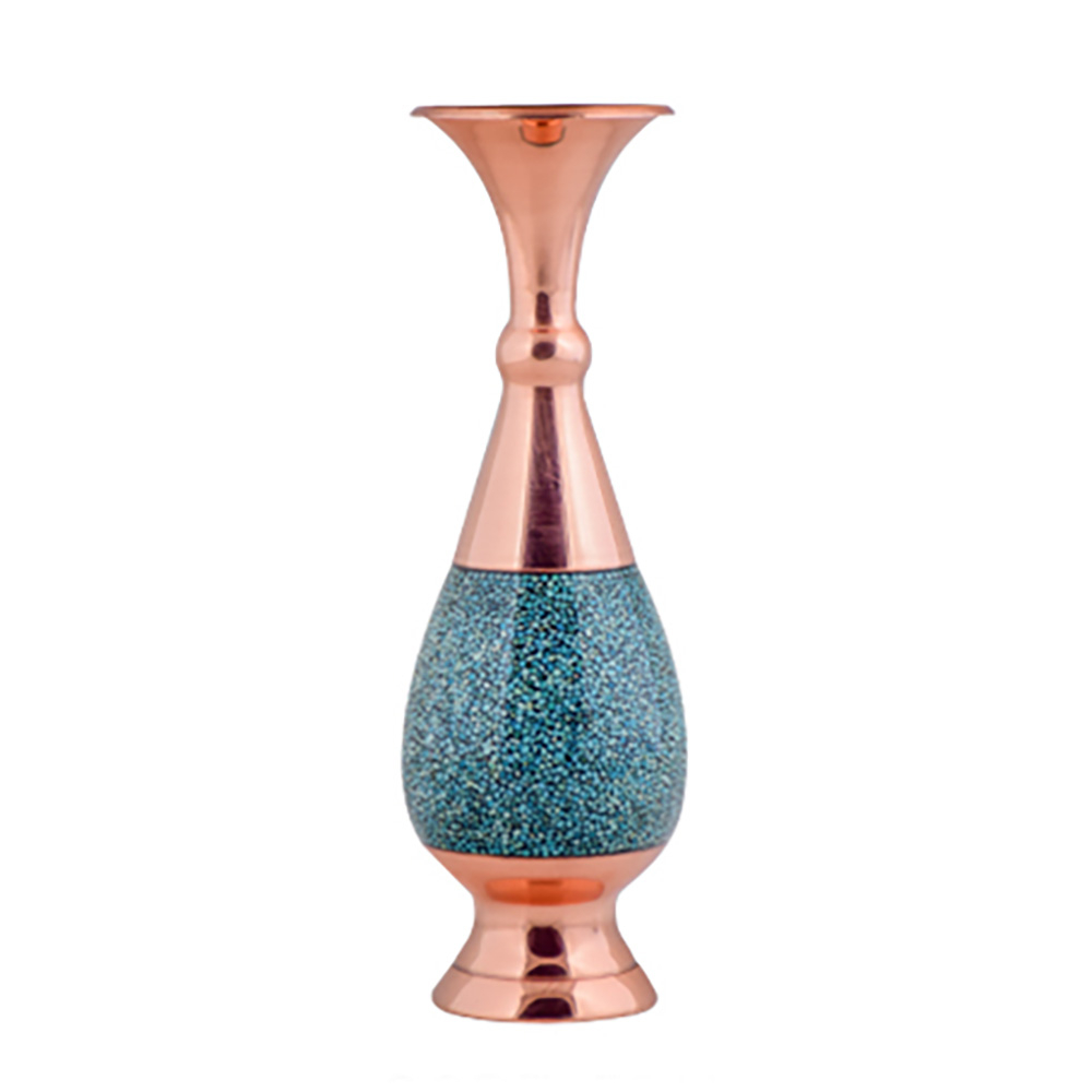 گلدان فیروزه کوبی آقاجانی کد F011