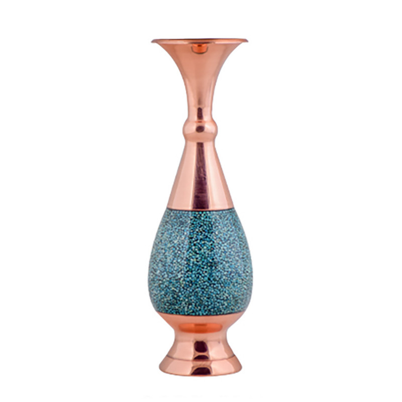 گلدان فیروزه کوبی آقاجانی کد F011