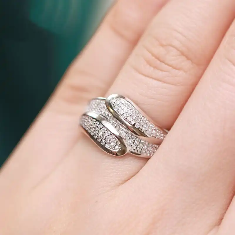 انگشتر نقره زنانه جی تی ای مدل نایس