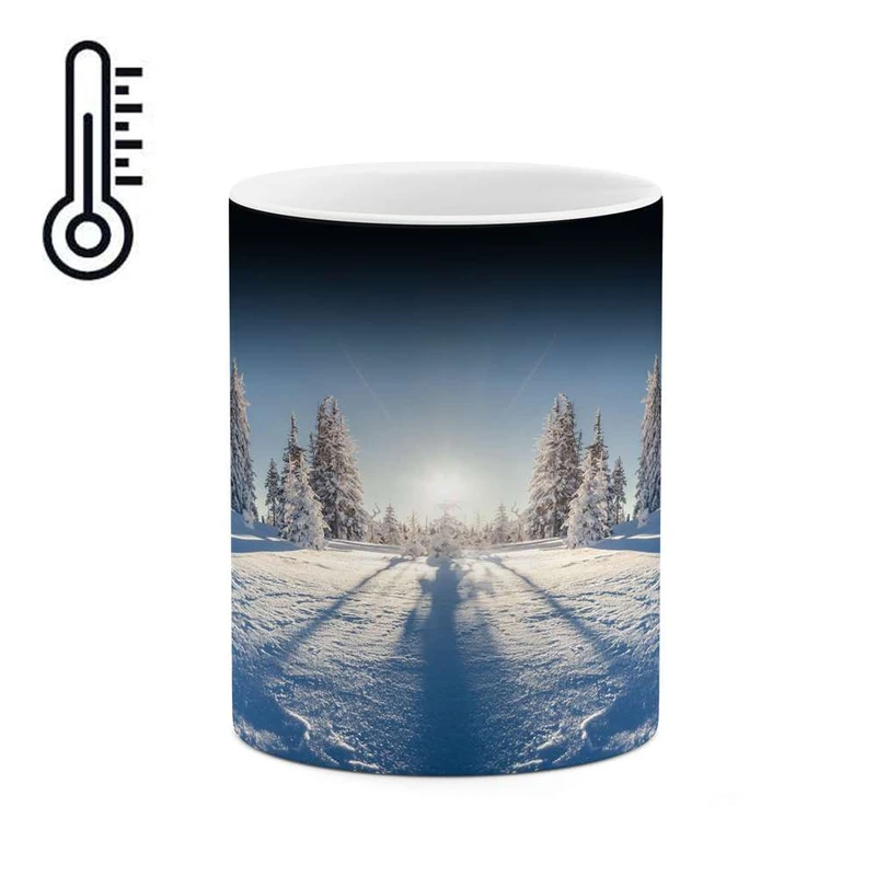 ماگ حرارتی کاکتی مدل منظره برفی کد mgh14902