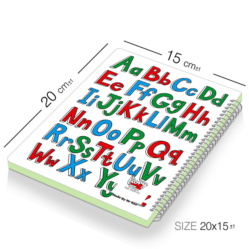 دفتر زبان مستر راد مدل شطرنجی کد fiory1743