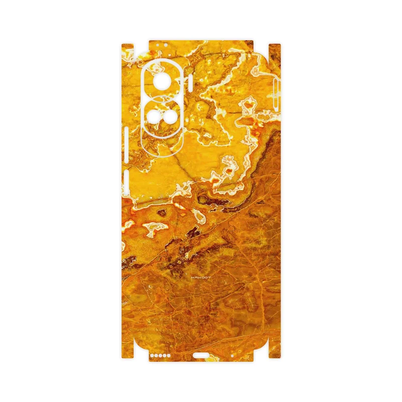 برچسب پوششی ماهوت مدل Gold Marble-FullSkin مناسب برای گوشی موبایل آنر 90 Lite