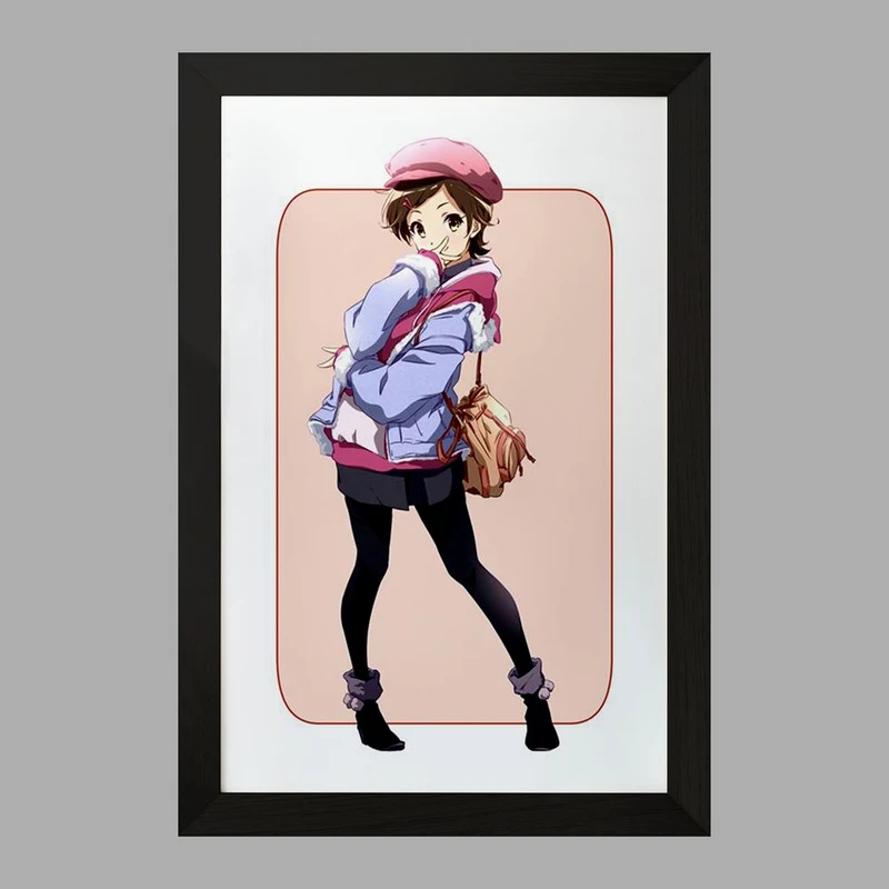 تابلو خندالو مدل کاتو انیمه لیز و پرنده آبی کد 23828