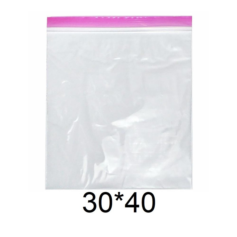 کیسه زیپ دار مدل دو زیپ کد 30x40 بسته 100 عددی