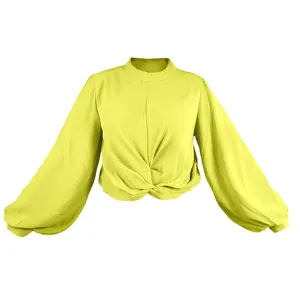 بلوز آستین بلند زنانه مدل جلوگره کد 1029E