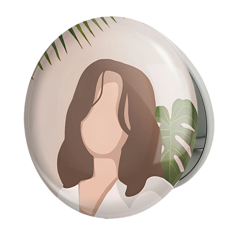 آینه جیبی خندالو طرح مینیمال دخترانه مدل تاشو کد 28703