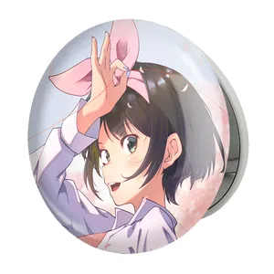 آینه جیبی خندالو طرح رکا انیمه کانوجواوکاری مدل تاشو کد 18164 