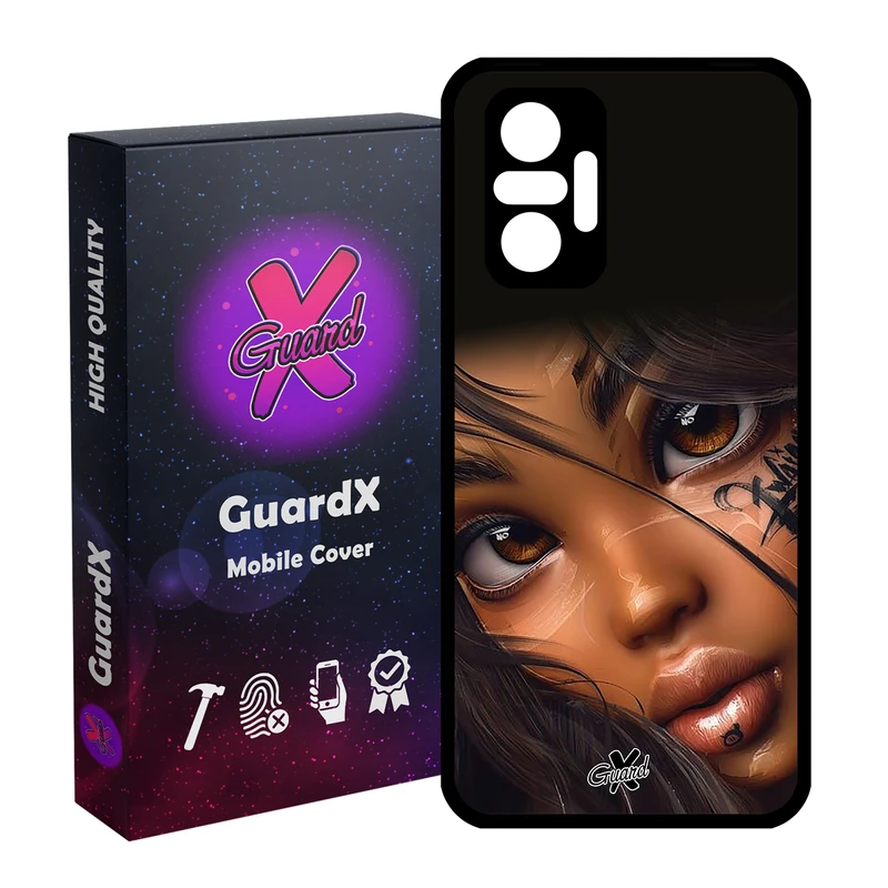 کاور گارد ایکس طرح دختر مدل Glass10365 مناسب برای گوشی موبایل شیائومی Redmi Note 10 Pro / Note 10 Pro Max