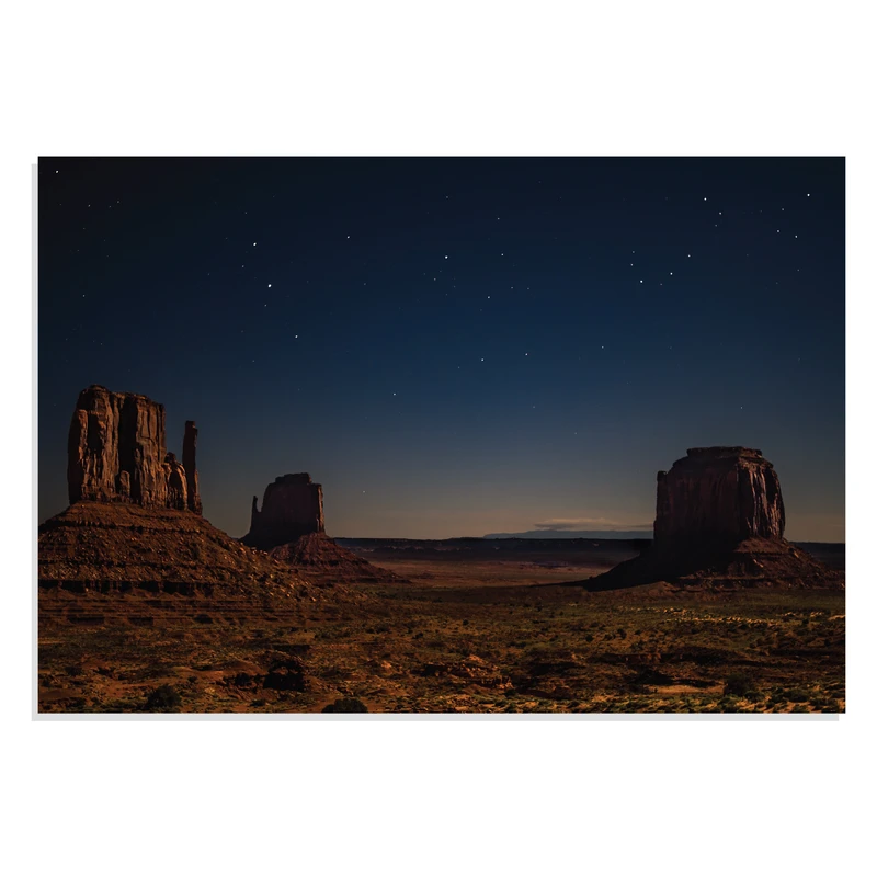 پوستر  طرح آسمان ستاره دار سحرا و بیابان Desert Starry Night مدل NV0790
