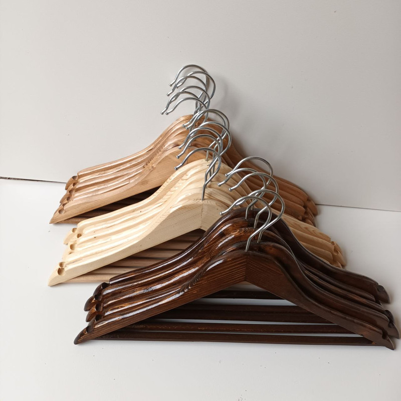 چوب لباسی مدل چوبی بسته 20 عددی