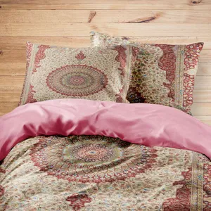 سرویس روتختی مدوپد طرح فرش قم لچک و ترنج مدل C-Ghom062 یک نفره 4 تکه