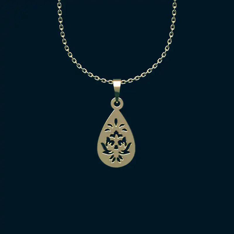 گردنبند طلا 18 عیار زنانه مدوپد مدل هندسی کد CA10499