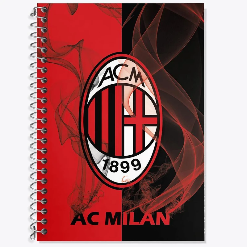 دفتر زبان 50 برگ خندالو مدل سه خط طرح باشگاه آث میلان کد 27259