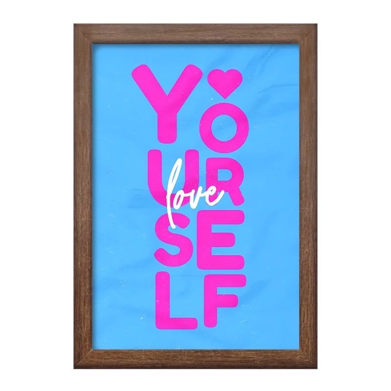 تابلو خندالو طرح Love Your Self کد F4078