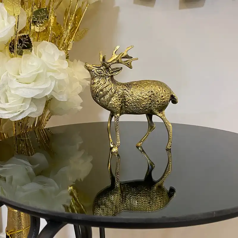 دکوری برنجی مدل گوزن یال دار102472