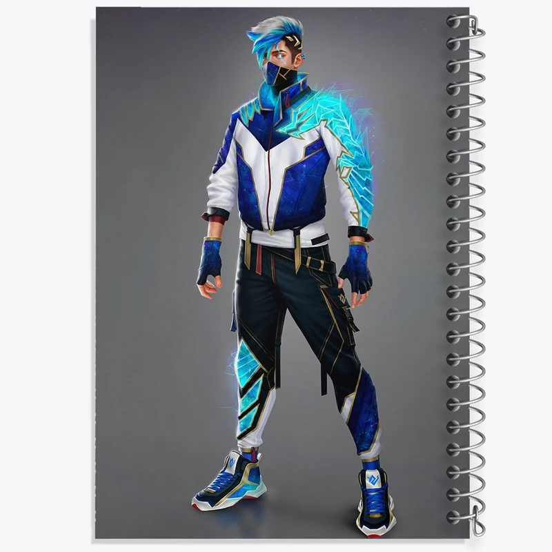 دفتر ژورنال نویسی 50 برگ خندالو مدل نقطه ای طرح Free Fire کد F2522