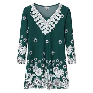 بلوز آستین سه ربع یقه گرد زنانه مدل Derise 