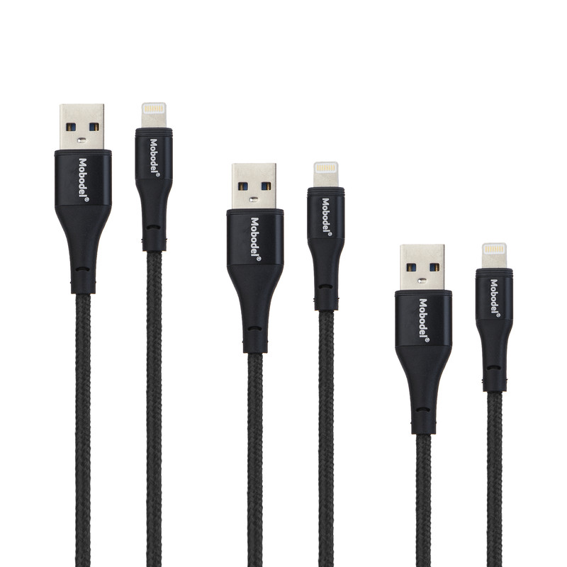 کابل تبدیل USB به لایتنینگ موبودل مدل MOD01L طول 3 متر بسته سه عددی
