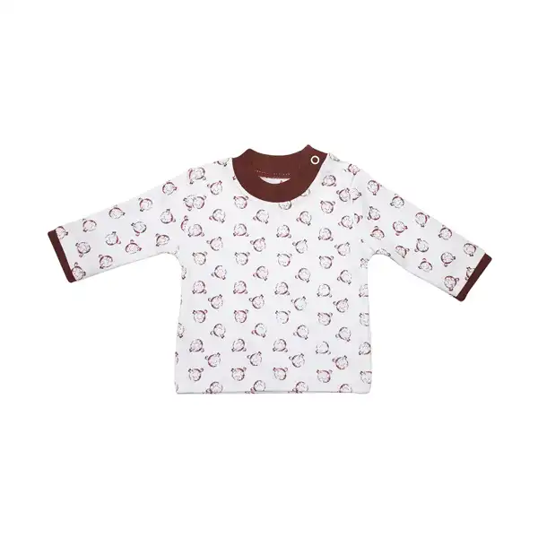 ست 3 تکه لباس نوزادی آدمک مدل خرس 316300 رنگ زرشکی