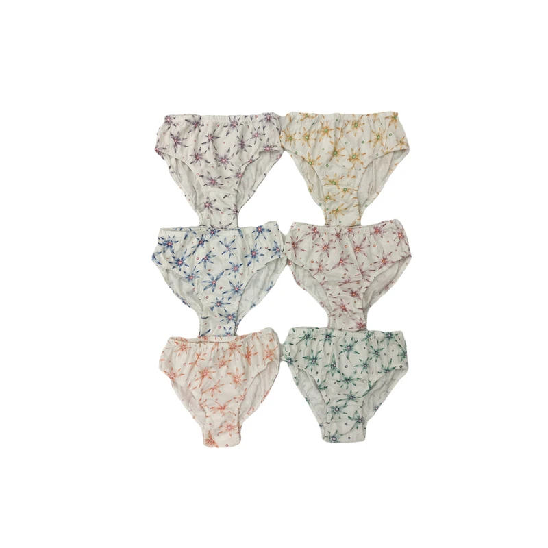 شورت زنانه مدل شکوفه بابونه مجموعه 6 عددی