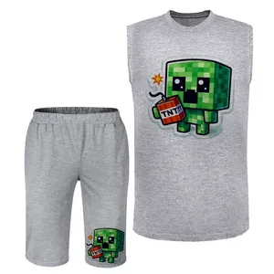 ست تاپ و شلوارک مردانه مدل ماینکرفت کد A392